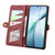 Samsung Galaxy S25 Edge 5G Geometric Zipper Wallet Side Buckle Leather Phone Case - Red Samsung Galaxy S25 Edge 5G Geometric Zipper Wallet Side Buckle Leather Phone Case - Red