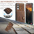 Samsung Galaxy S25 Edge 5G JEEHOOD J01 Retro Magnetic Detachable Wallet Phone Case - Brown