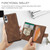 Samsung Galaxy S25 Edge 5G JEEHOOD J01 Retro Magnetic Detachable Wallet Phone Case - Brown