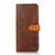 Samsung Galaxy S25 Edge 5G KHAZNEH Dual-color Cowhide Texture Flip Leather Phone Case - Brown
