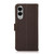 Samsung Galaxy S25 Edge 5G KHAZNEH Side-Magnetic Litchi Genuine Leather RFID Phone Case - Brown