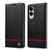 Samsung Galaxy S25 Edge 5G LC.IMEEKE Carbon Fiber Leather Phone Case - Horizontal Black