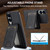 Samsung Galaxy S25 Edge 5G LC.IMEEKE L3 Series Detachable RFID Card Bag Magsafe Phone Case - Black