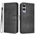 Samsung Galaxy S25 Edge 5G Line Splicing Buckle Retro Leather Phone Case - Black Samsung Galaxy S25 Edge 5G Line Splicing Buckle Retro Leather Phone Case - Black