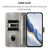 Samsung Galaxy S25 Edge 5G Line Splicing Buckle Retro Leather Phone Case - Grey Samsung Galaxy S25 Edge 5G Line Splicing Buckle Retro Leather Phone Case - Grey