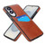 Samsung Galaxy S25 Edge 5G Litchi Leather Skin Card Slots Phone Case - Brown
