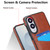 Samsung Galaxy S25 Edge 5G Litchi Leather Skin Card Slots Phone Case - Brown