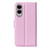 Samsung Galaxy S25 Edge 5G Litchi Texture Horizontal Flip Leather Phone Case with Holder - Pink