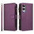 Samsung Galaxy S25 Edge 5G Magnetic Closure 9 Card Slots Zipper Leather Case with Hand Strap - Purple