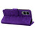 Samsung Galaxy S25 Edge 5G Mandala Embossed Dual-Fold Calf Leather Phone Case - Purple
