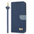Samsung Galaxy S25 Edge 5G Metal Bow Leather Phone Case with Hand Strap - Dark Blue
