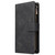 Samsung Galaxy S25 Edge 5G Multifunctional Frosted Zipper Wallet Leather Phone Case - Black Samsung Galaxy S25 Edge 5G Multifunctional Frosted Zipper Wallet Leather Phone Case - Black