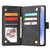 Samsung Galaxy S25 Edge 5G Multifunctional Frosted Zipper Wallet Leather Phone Case - Black Samsung Galaxy S25 Edge 5G Multifunctional Frosted Zipper Wallet Leather Phone Case - Black