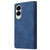 Samsung Galaxy S25 Edge 5G Multifunctional Frosted Zipper Wallet Leather Phone Case - Blue
