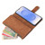 Samsung Galaxy S25 Edge 5G Multifunctional Frosted Zipper Wallet Leather Phone Case - Brown Samsung Galaxy S25 Edge 5G Multifunctional Frosted Zipper Wallet Leather Phone Case - Brown