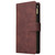 Samsung Galaxy S25 Edge 5G Multifunctional Frosted Zipper Wallet Leather Phone Case - Coffee