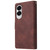 Samsung Galaxy S25 Edge 5G Multifunctional Frosted Zipper Wallet Leather Phone Case - Coffee