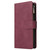 Samsung Galaxy S25 Edge 5G Multifunctional Frosted Zipper Wallet Leather Phone Case - Wine Red