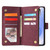 Samsung Galaxy S25 Edge 5G Multifunctional Frosted Zipper Wallet Leather Phone Case - Wine Red