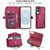 Samsung Galaxy S25 Edge 5G Multifunctional Wallet Detachable Leather Phone Case with Lanyard - Red