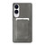 Samsung Galaxy S25 Edge 5G Pindun MagSafe Card Slot Leather Back Phone case - Gray