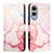 Samsung Galaxy S25 Edge 5G PT003 Marble Pattern Flip Leather Phone Case - Rose Gold Samsung Galaxy S25 Edge 5G PT003 Marble Pattern Flip Leather Phone Case - Rose Gold
