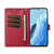 Samsung Galaxy S25 Edge 5G PU Genuine Leather Texture Embossed Line Phone Case - Red