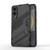 Samsung Galaxy S25 Edge 5G Punk Armor 2 in 1 PC + TPU Shockproof Phone Case with Invisible Holder - Black