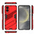Samsung Galaxy S25 Edge 5G Punk Armor 2 in 1 PC + TPU Shockproof Phone Case with Invisible Holder - Red