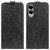 Samsung Galaxy S25 Edge 5G R64 Texture Single Vertical Flip Leather Phone Case - Black