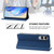 Samsung Galaxy S25 Edge 5G RC01 Dual-Folded Magnetic Suction RFID Leather Phone Case - Dark Blue
