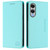 Samsung Galaxy S25 Edge 5G RC01 Dual-Folded Magnetic Suction RFID Leather Phone Case - Mint Green