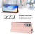 Samsung Galaxy S25 Edge 5G RC01 Dual-Folded Magnetic Suction RFID Leather Phone Case - Pink Samsung Galaxy S25 Edge 5G RC01 Dual-Folded Magnetic Suction RFID Leather Phone Case - Pink
