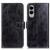 Samsung Galaxy S25 Edge 5G Retro Crazy Horse Texture Leather Phone Case - Black