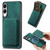 Samsung Galaxy S25 Edge 5G Retro Leather Card Bag Magnetic Phone Case - Green
