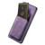 Samsung Galaxy S25 Edge 5G Retro Leather Card Bag Magnetic Phone Case - Purple