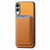 Samsung Galaxy S25 Edge 5G Retro Magsafe Card Bag PU Back Cover Phone Case - Yellow