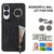 Samsung Galaxy S25 Edge 5G Retro Ring and Zipper RFID Card Slot Phone Case - Black