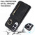 Samsung Galaxy S25 Edge 5G Retro Ring and Zipper RFID Card Slot Phone Case - Black