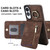 Samsung Galaxy S25 Edge 5G Retro Ring and Zipper RFID Card Slot Phone Case - Brown
