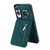Samsung Galaxy S25 Edge 5G Retro Ring and Zipper RFID Card Slot Phone Case - Green