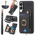 Samsung Galaxy S25 Edge 5G Retro Skin-feel Ring Multi-card Wallet Phone Case - Black Samsung Galaxy S25 Edge 5G Retro Skin-feel Ring Multi-card Wallet Phone Case - Black