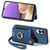 Samsung Galaxy S25 Edge 5G Retro Skin-feel Ring Multi-card Wallet Phone Case - Blue Samsung Galaxy S25 Edge 5G Retro Skin-feel Ring Multi-card Wallet Phone Case - Blue