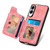 Samsung Galaxy S25 Edge 5G Retro Skin-feel Ring Multi-card Wallet Phone Case - Pink Samsung Galaxy S25 Edge 5G Retro Skin-feel Ring Multi-card Wallet Phone Case - Pink
