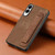 Samsung Galaxy S25 Edge 5G Retro Wristband Holder Leather Back Phone Case - Brown