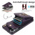 Samsung Galaxy S25 Edge 5G Rhombic Texture Card Bag Phone Case with Long Lanyard - Dark Purple