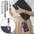 Samsung Galaxy S25 Edge 5G Rhombic Texture Card Bag Phone Case with Long Lanyard - Dark Purple