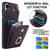 Samsung Galaxy S25 Edge 5G Rhombic Texture Card Bag Phone Case with Long Lanyard - Dark Purple
