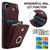 Samsung Galaxy S25 Edge 5G Rhombic Texture Card Bag Phone Case with Long Lanyard - Wine Red