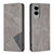 Samsung Galaxy S25 Edge 5G Rhombus Texture Magnetic Leather Phone Case - Grey